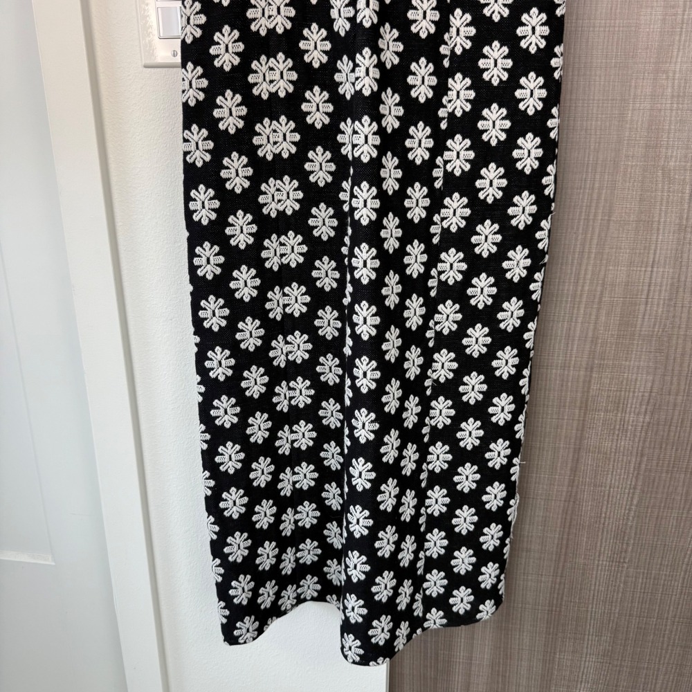 Saltwater Luxe Black Dottie Midi Dress Floral Print Size Medium - Picture 11 of 13